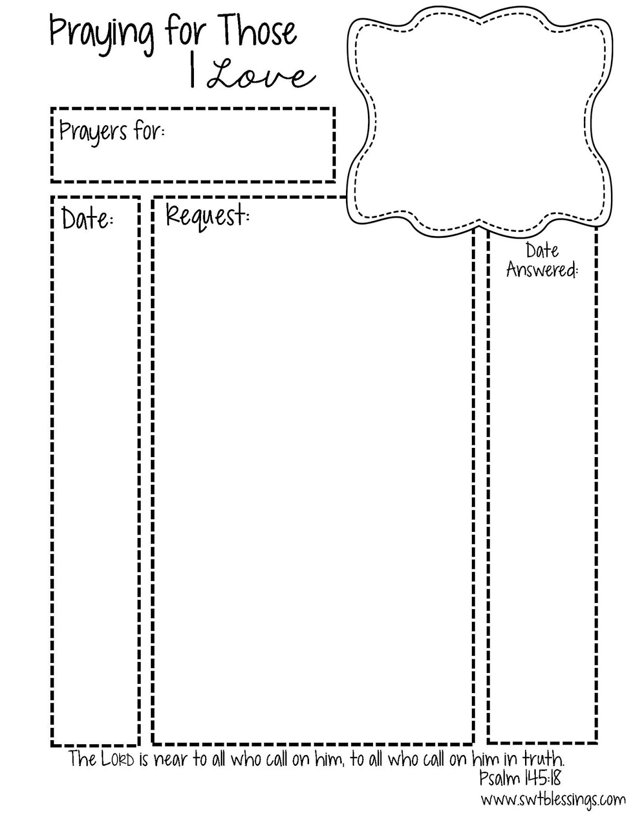 Sweet Blessings: Prayer Request Printables - Free Printable Prayer List