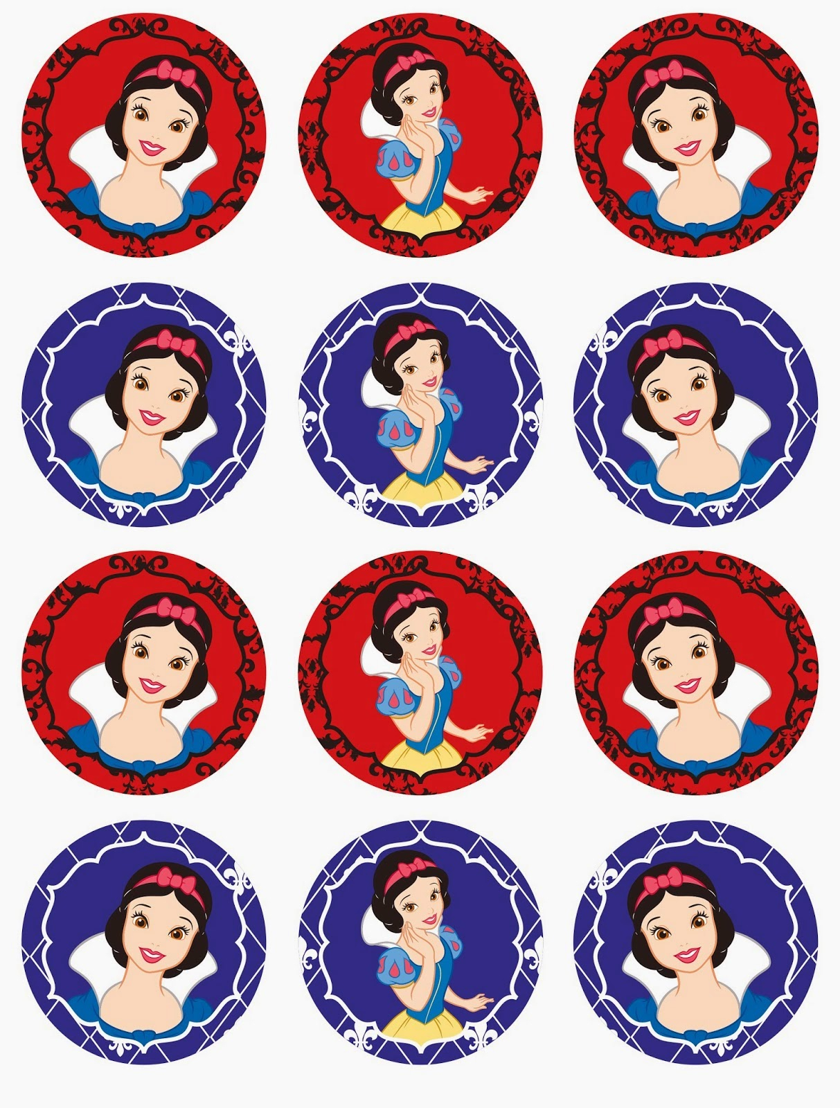 Sweet Snow White Free Printable Mini Kit. | Oh My Fiesta! In English - Free Printable Thomas The Train Cupcake Toppers