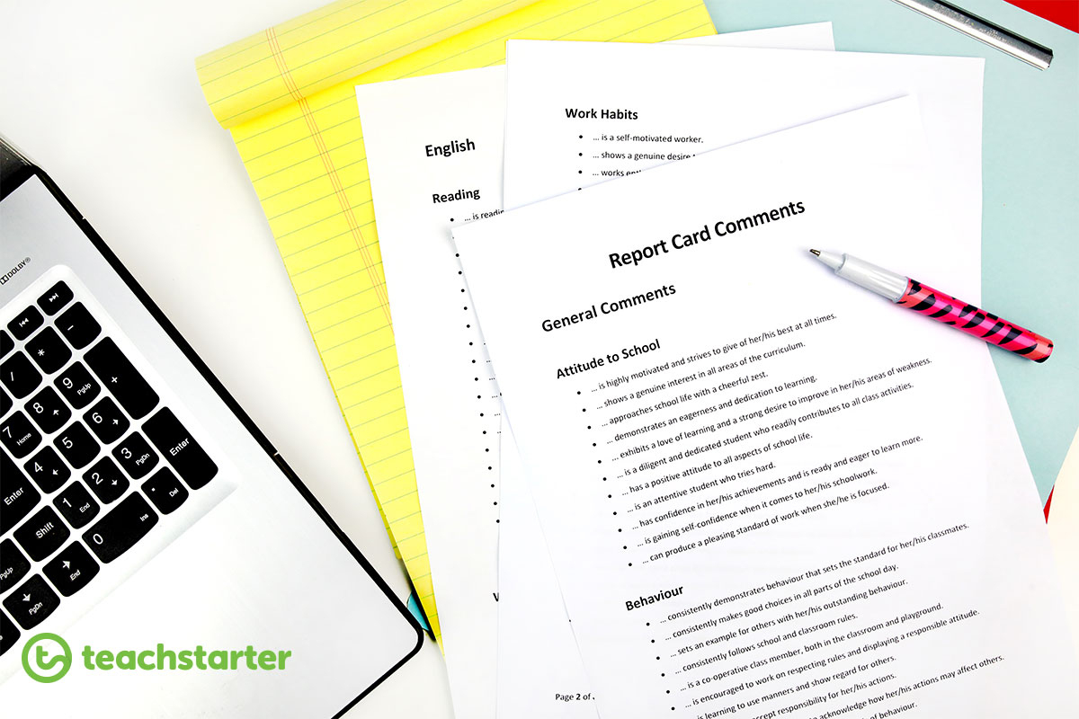 Teach Starter&amp;#039;s Most Popular Teacher Resources In May 2018 - Free Printable Report Card Comments