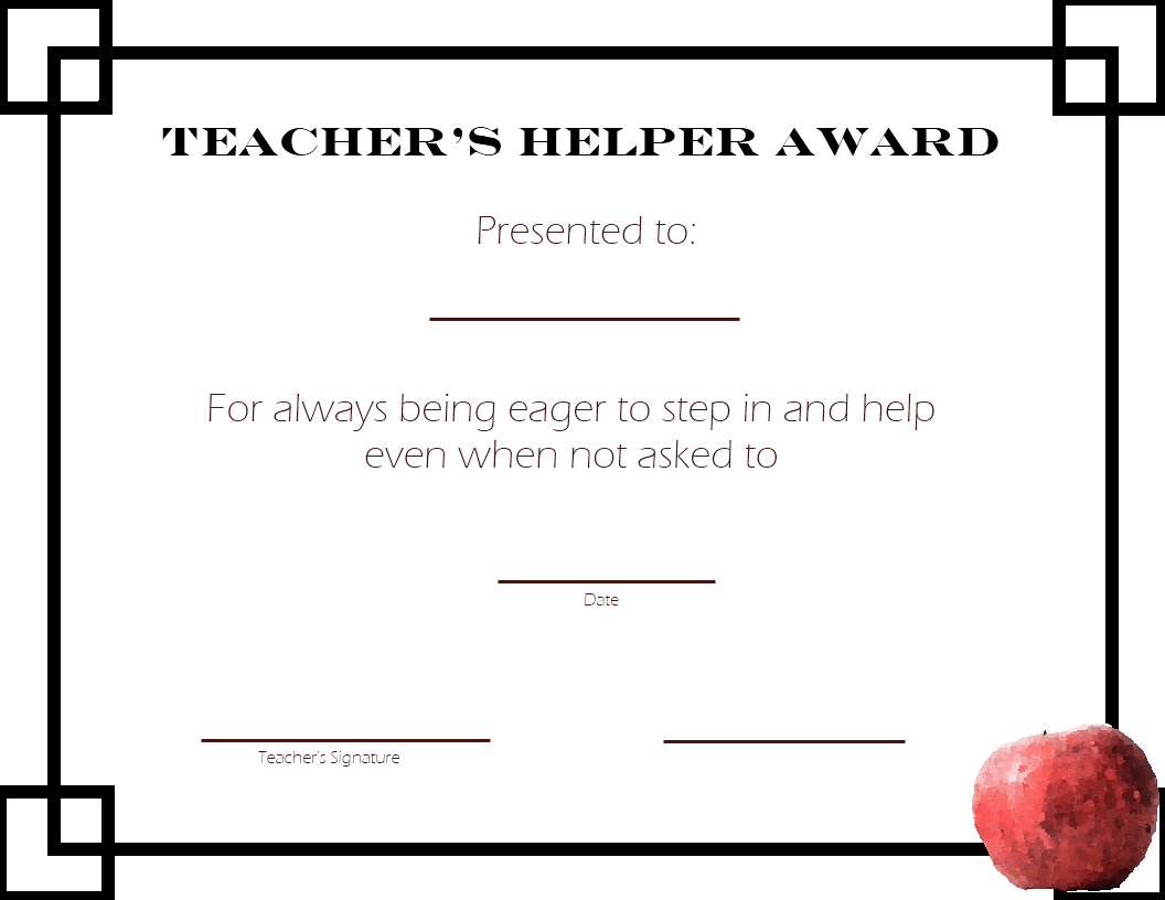 Teacher-School-Printable Student Awards - Free Printable Certificates For Teachers
