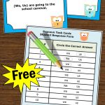 Teachers May Download These Free Printable Kindergarten Or First   Free Printable Kindergarten Task Cards