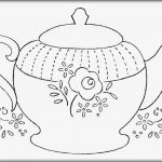 Teapot Printable Coloring Pages And Cup Of Tea With Cookies Within   Free Teapot Printable