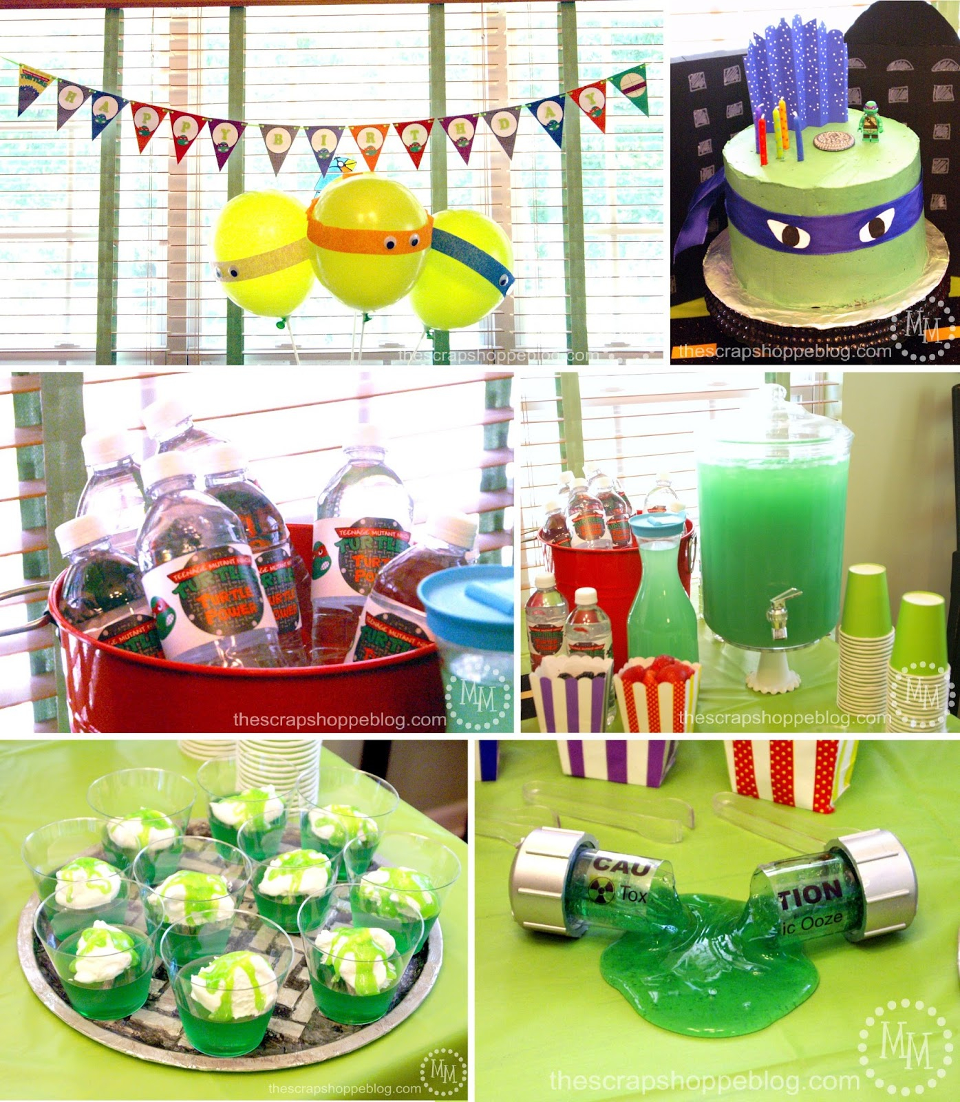 Teenage Mutant Ninja Turtle (Tmnt) Birthday Party - The Scrap Shoppe - Free Printable Ninja Turtle Birthday Banner