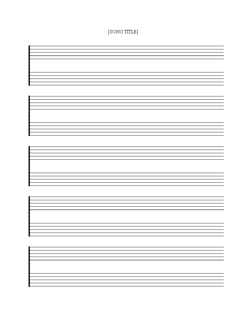 Télécharger Free Printable Music Staff Sheet 5 Double Lines - Free Printable Music Staff