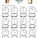 Telling Time Worksheets   Google Search | L'heure | Pinterest   Free Printable Telling Time Worksheets