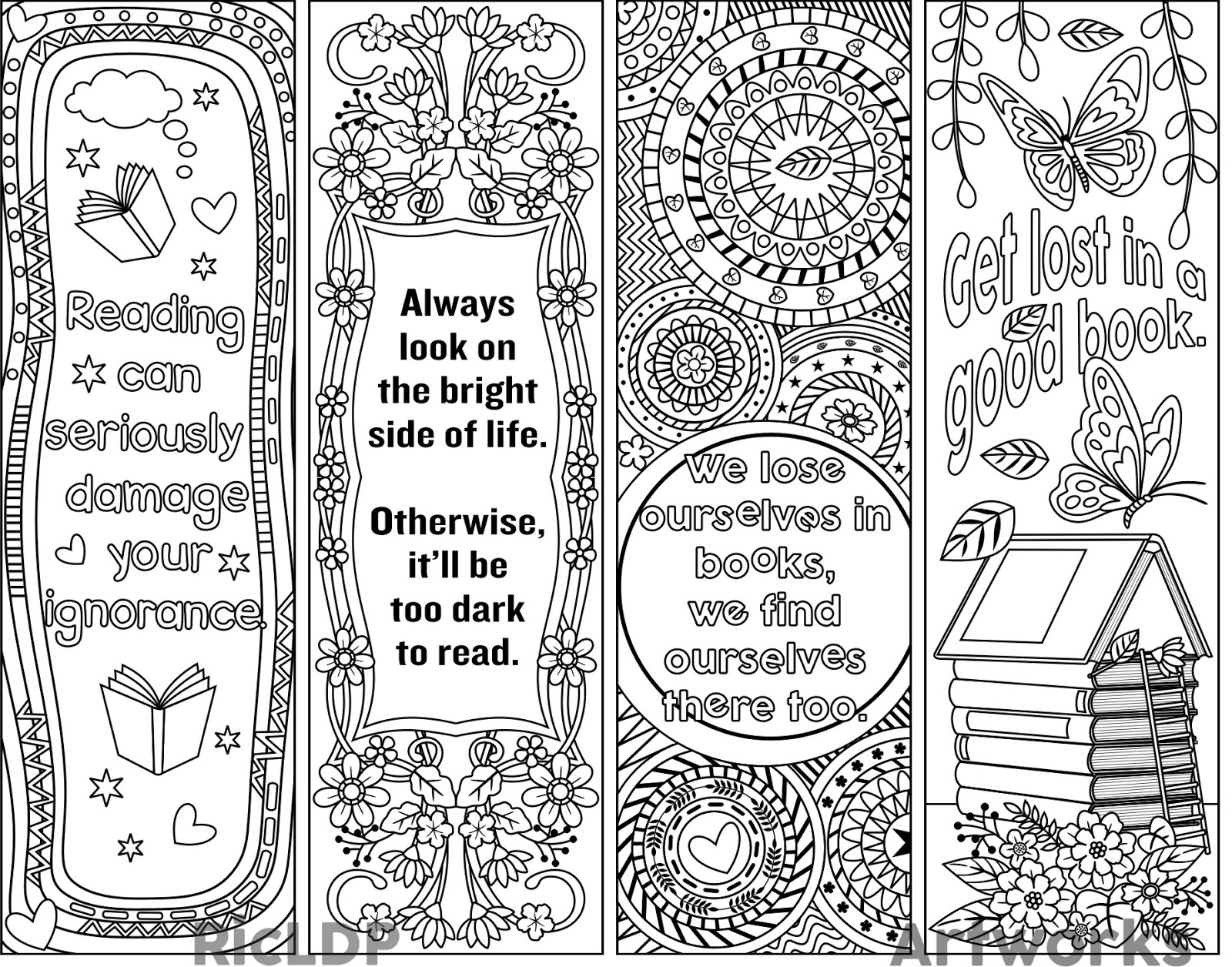 Template: Bookmark Template - Free Printable Dragon Bookmarks