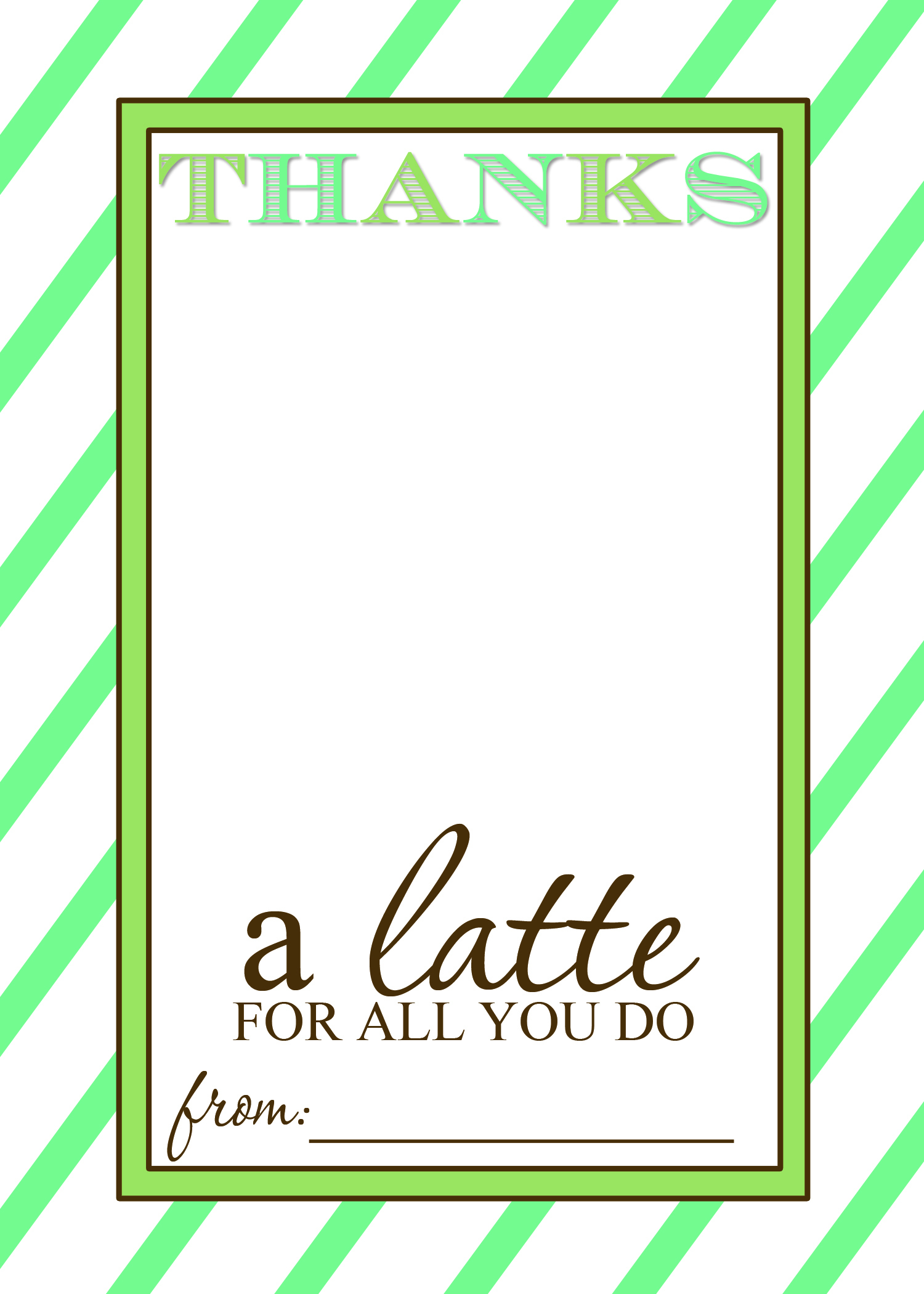 Thanks A &amp;quot;latte&amp;quot; Teacher Appreciation Gift Idea With Free Printable - Thanks A Latte Free Printable Card