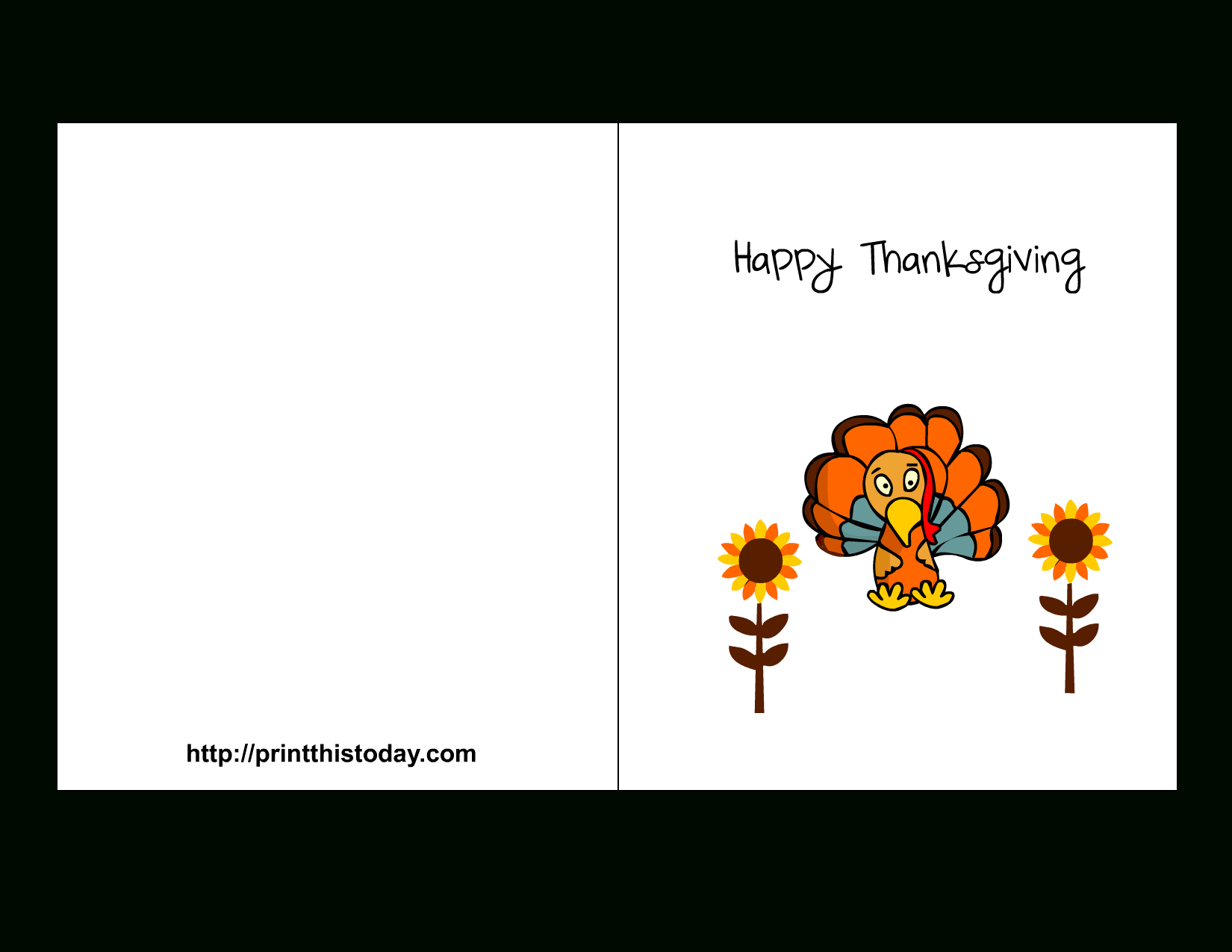 Thanksgiving Black And White Stock Card For Kids Printable - Rr - Happy Thanksgiving Cards Free Printable