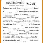 Thanksgiving Mad Libs Printable   My Sister's Suitcase   Packed With   Free Printable Thanksgiving Games For Adults