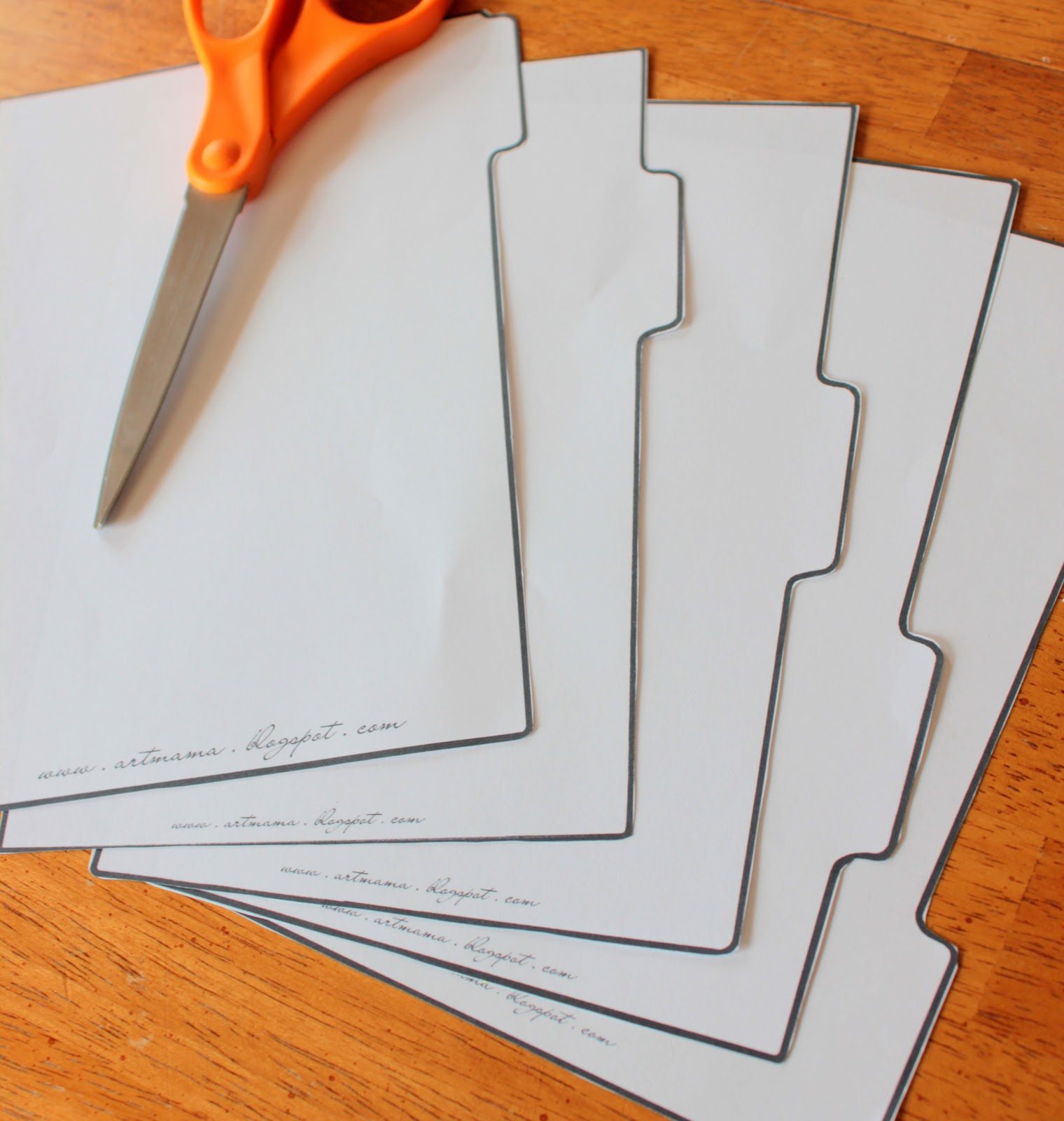 The Art Of Being Mama: Homemade Binder Tabs {Free Printables} - Free Printable Tabs For Binders