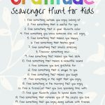 The Best Gratitude Scavenger Hunt For Kids And Adults   Natural   Free Printable Treasure Hunt Games