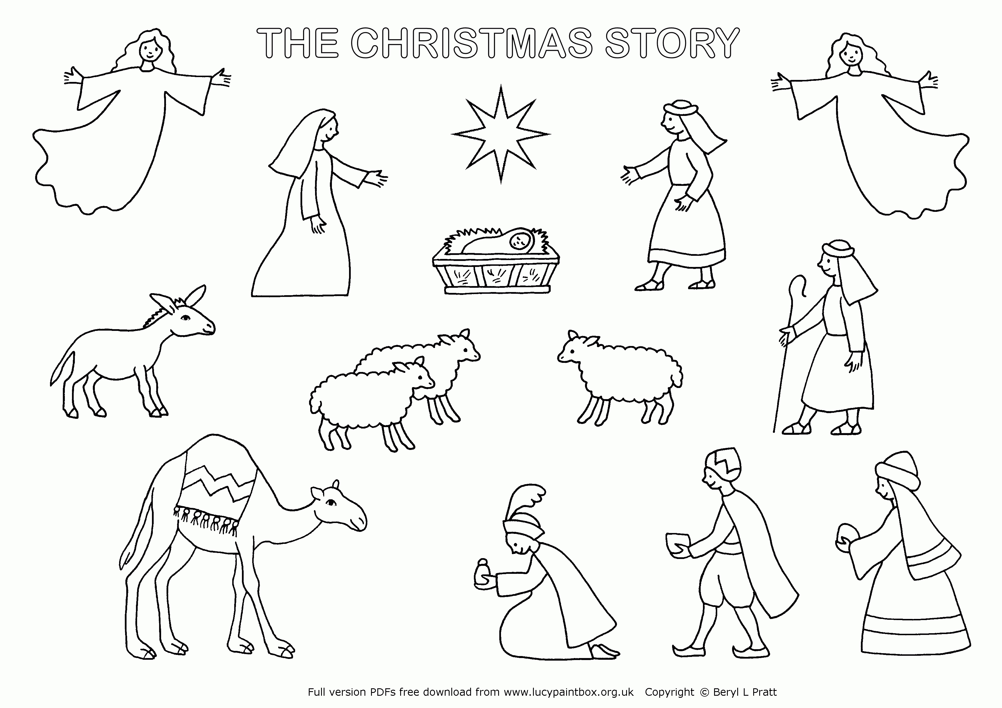 The Christmas Story In Coloring Pages For Preschool - Coloring Home - Free Printable Christmas Story Coloring Pages