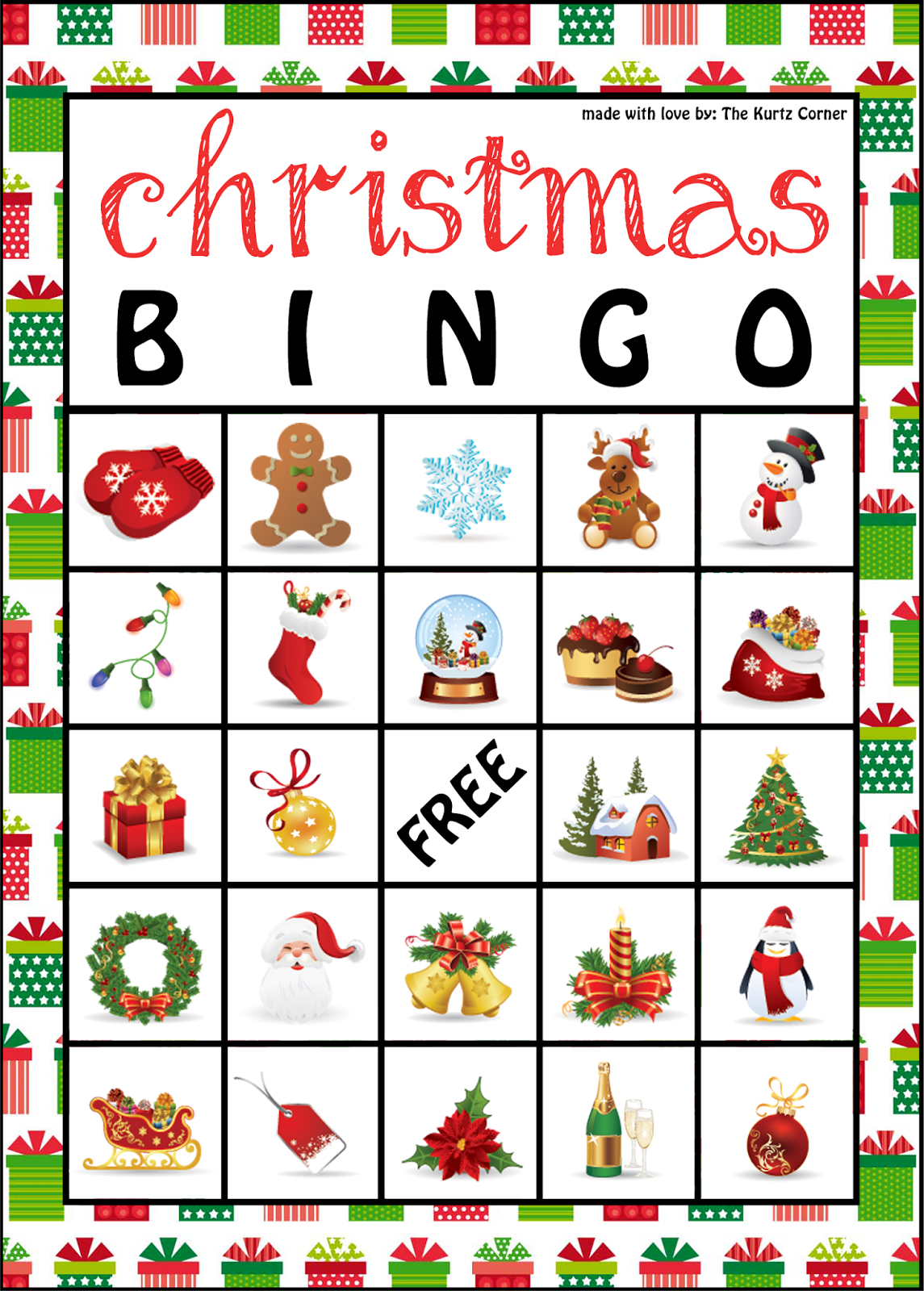 Free Printable Winter Holiday Bingo Cards