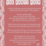 The Panty Cupcake Poem. Free Printable. Bachelorette Party Gift Idea   Free Printable Romantic Poems