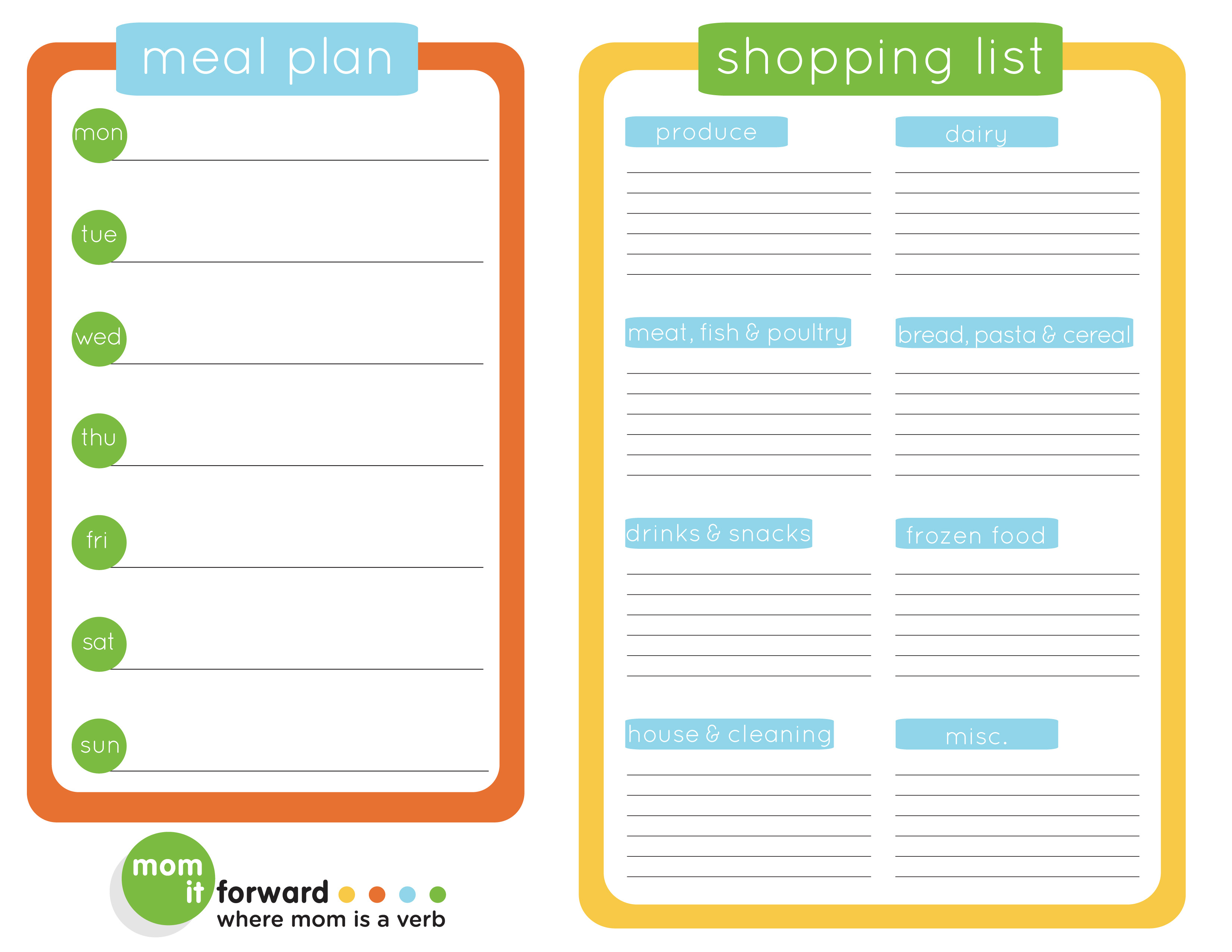 The Ultimate List Of Free Meal Planner Printables - Free Printable Menu Planner