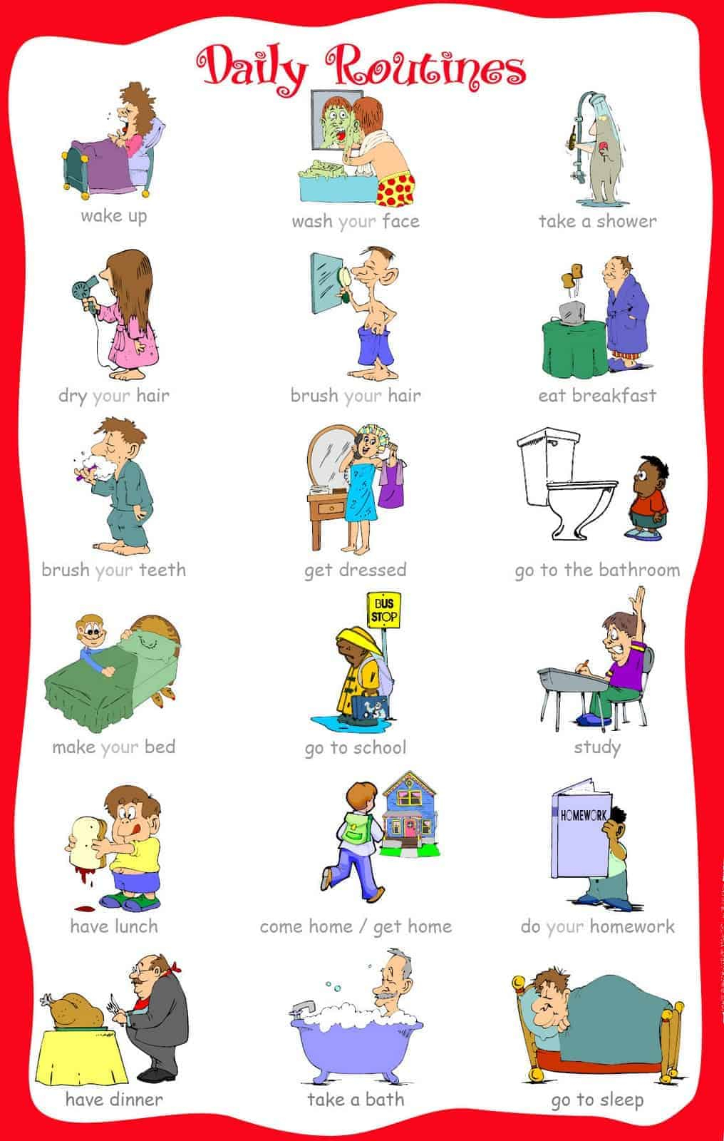The Ultimate List Of Printable Visual Schedules. - Free Printable Picture Schedule For Preschool