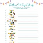 This Free Emoji Pictionary Baby Shower Game Printable Uses Emoji   Free Printable Templates For Baby Shower Games