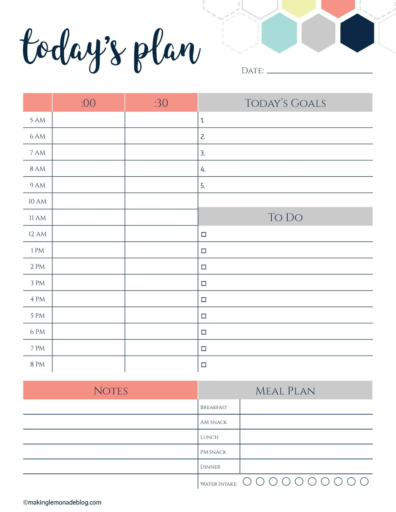 Free Printable Daily Planners And Organizers