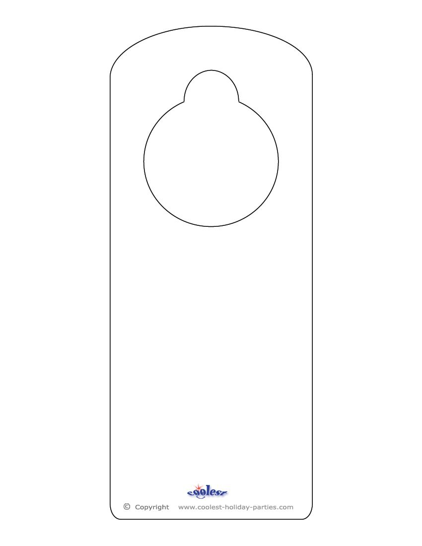 This Printable Doorknob Hanger Template Can Be Decorated However You - Free Printable Door Knob Hanger Template