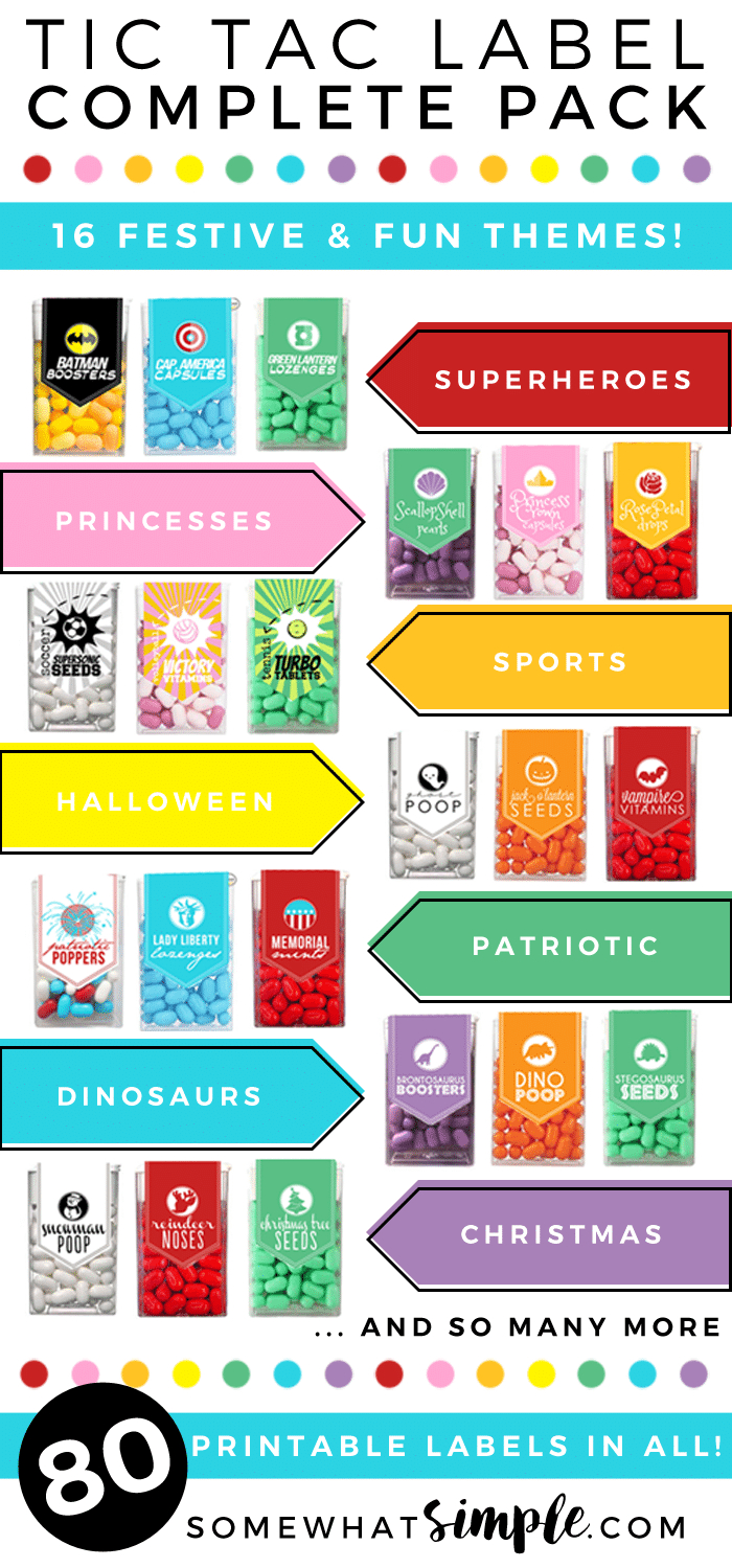 Tic Tac Stickers - Printable Labels Mega Pack - Somewhat Simple - Free Printable Tic Tac Labels