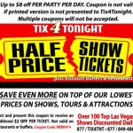 Tix4Tonight Coupon: Up To $8 Off (Expired)   Just Vegas Deals In   Free Printable Las Vegas Coupons 2014