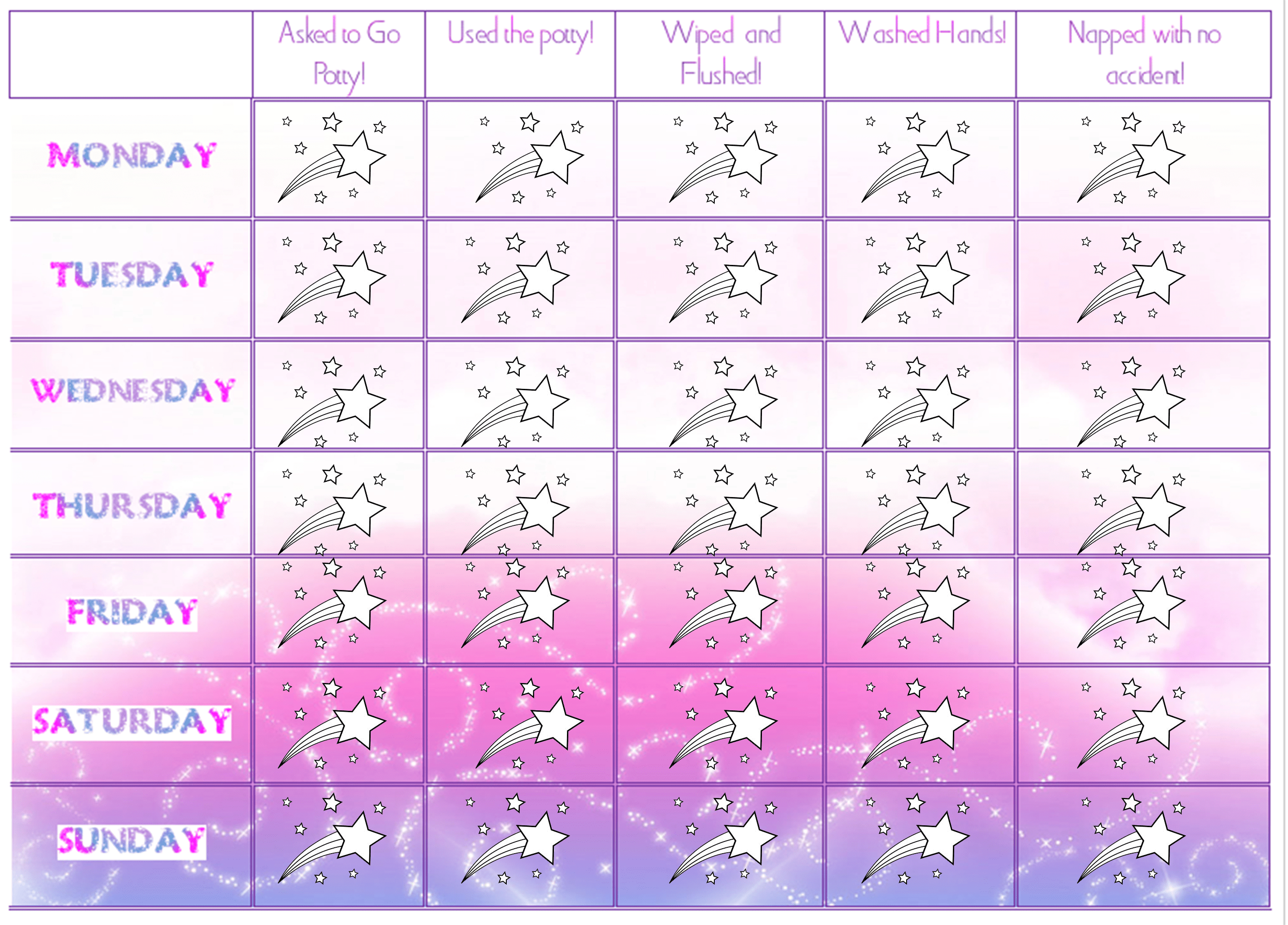 Toilet Training: Huggies Toilet Training Chart - Free Printable Minnie Mouse Potty Training Chart