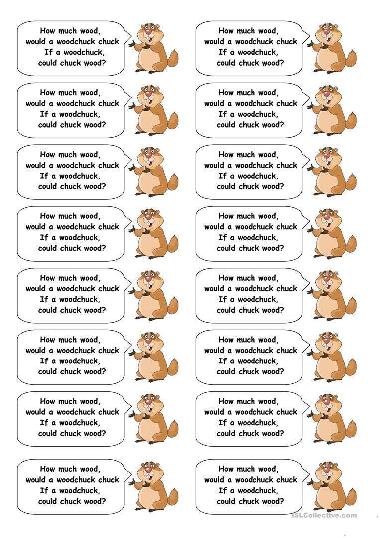 Tongue Twisters Worksheet - Free Esl Printable Worksheets Made - Free Printable Tongue Twisters