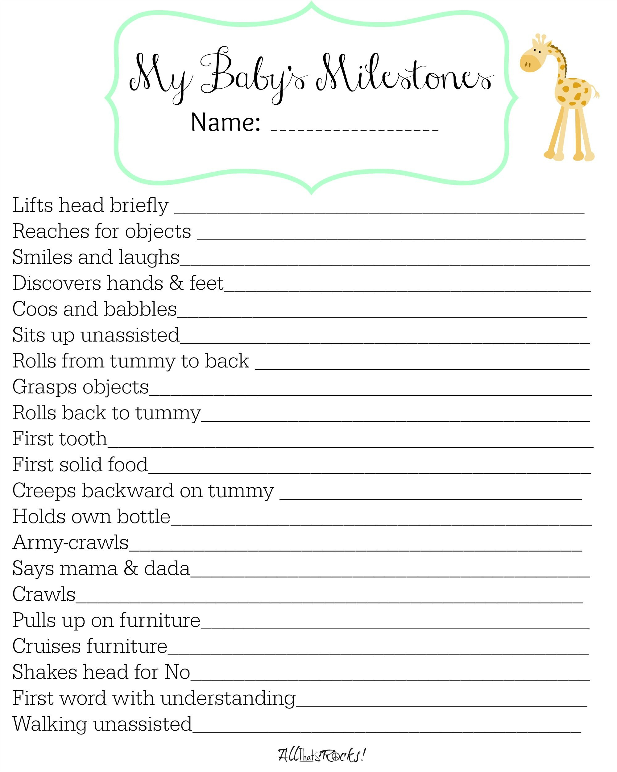 Track Baby&amp;#039;s Major Milestones With This Free Printable - Free Printable Baby Journal Pages
