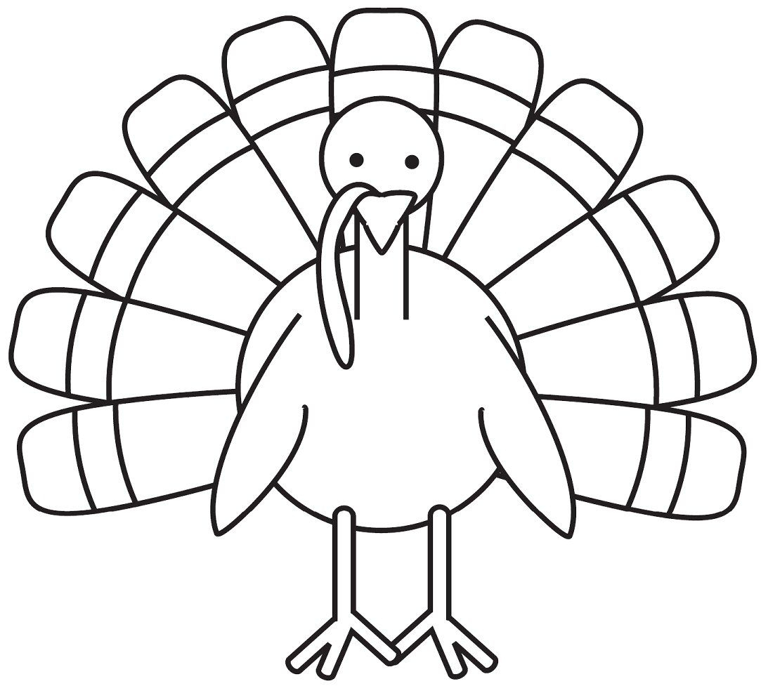 Turkey Coloring Page - Free Large Images | School Decoration Ideas - Free Printable Turkey Template