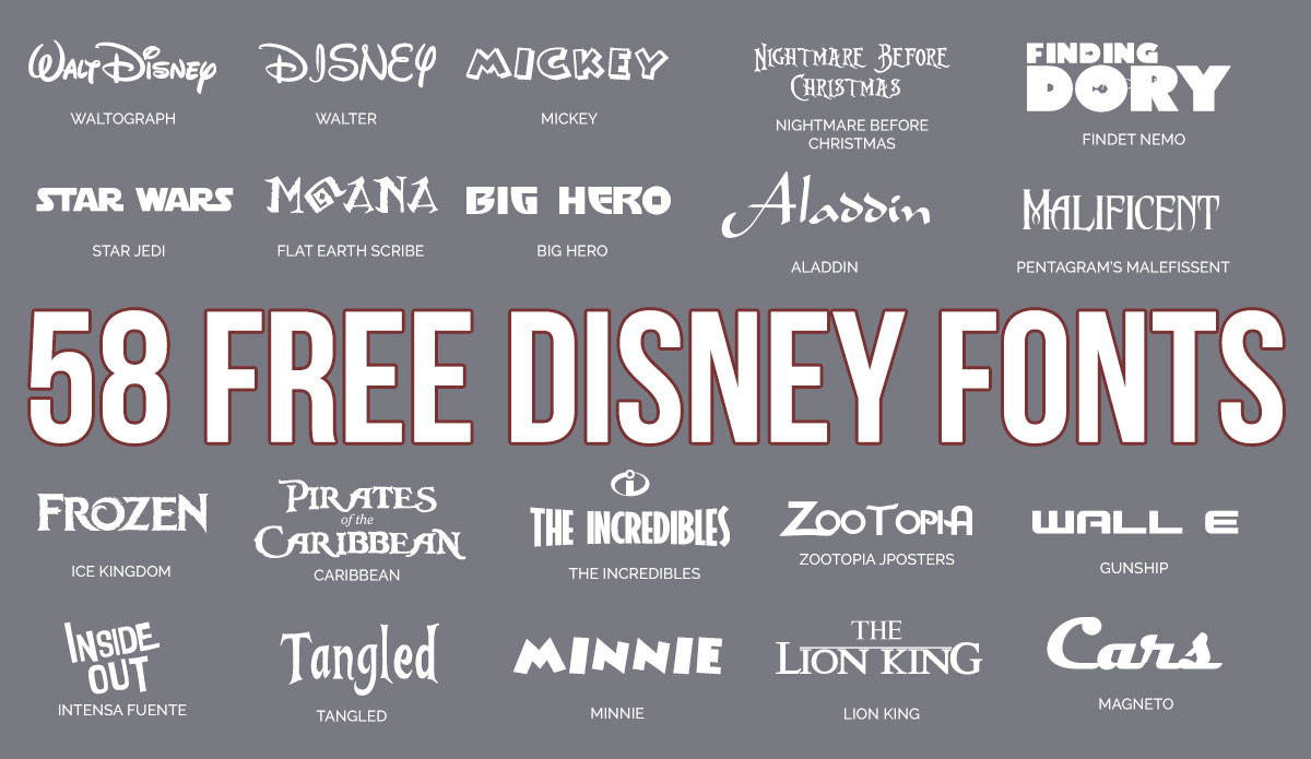 Updated: 59 Free Disney Fonts (March 2019 Edition) - Free Printable Fonts No Download