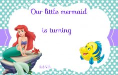 Updated! Free Printable Ariel The Little Mermaid Invitation - Free Printable Little Mermaid Birthday Banner