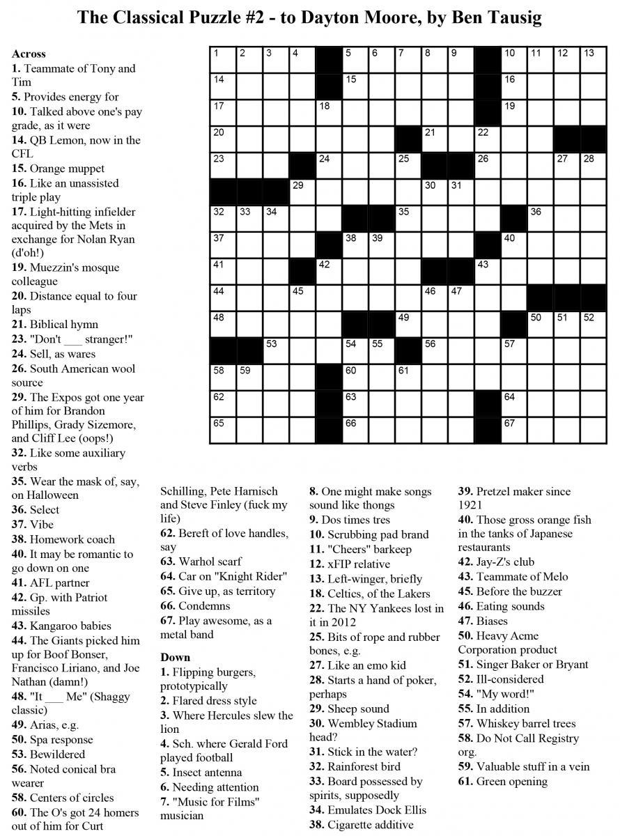 Usa Crossword Puzzles Printable – Jowo - Free Printable Crosswords Usa Today