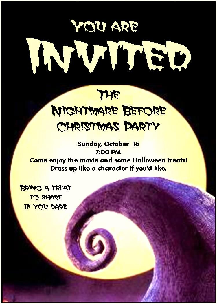 Utah County Mom: Nightmare Before Christmas Party | Party - Free Printable Nightmare Before Christmas Birthday Invitations