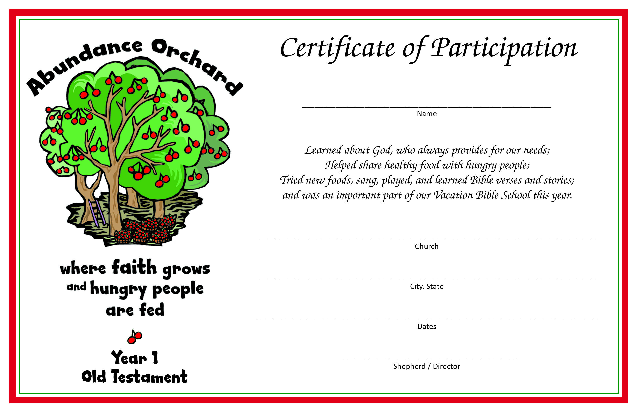 Vacation Bible School Programs ~ The Society Of St. Andrew - Free Printable Vacation Bible School Materials