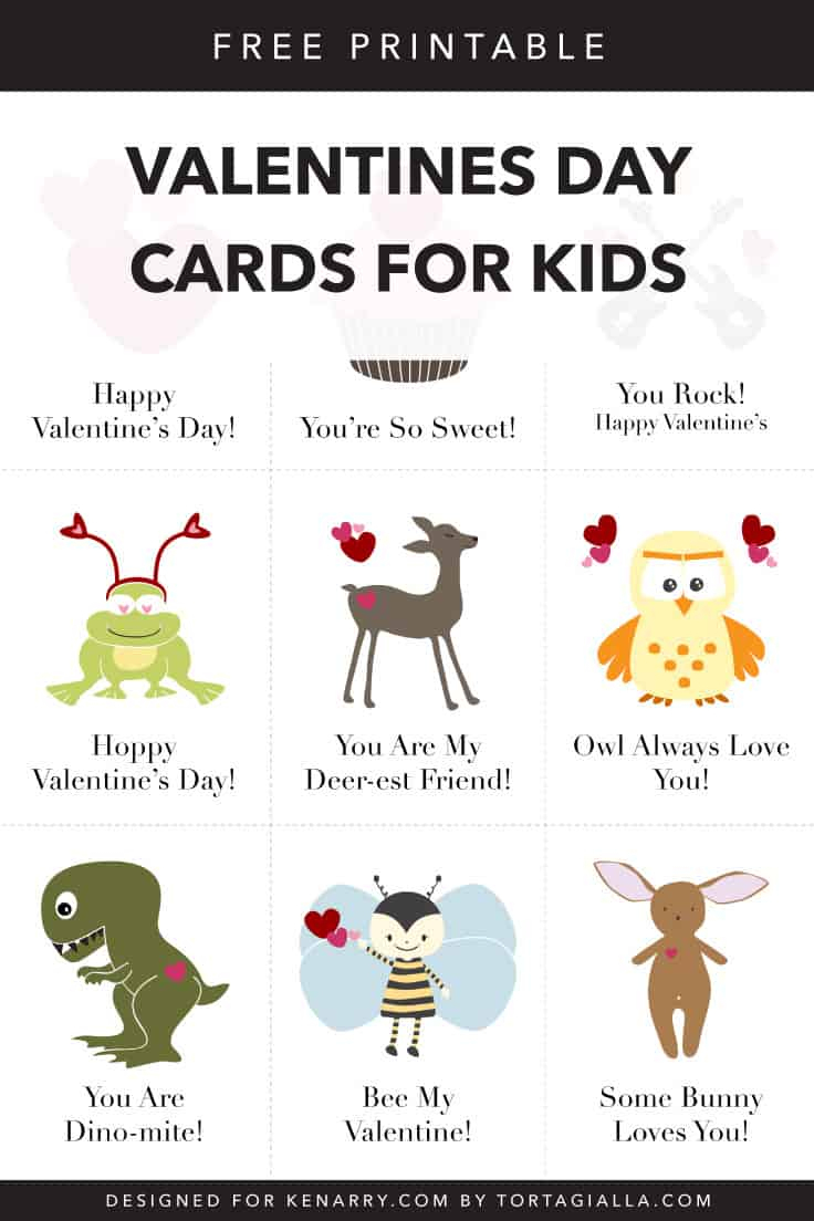 Valentines Day Cards For Kids: Free Printable Download | Kenarry - Free Printable Valentine Cards For Kids
