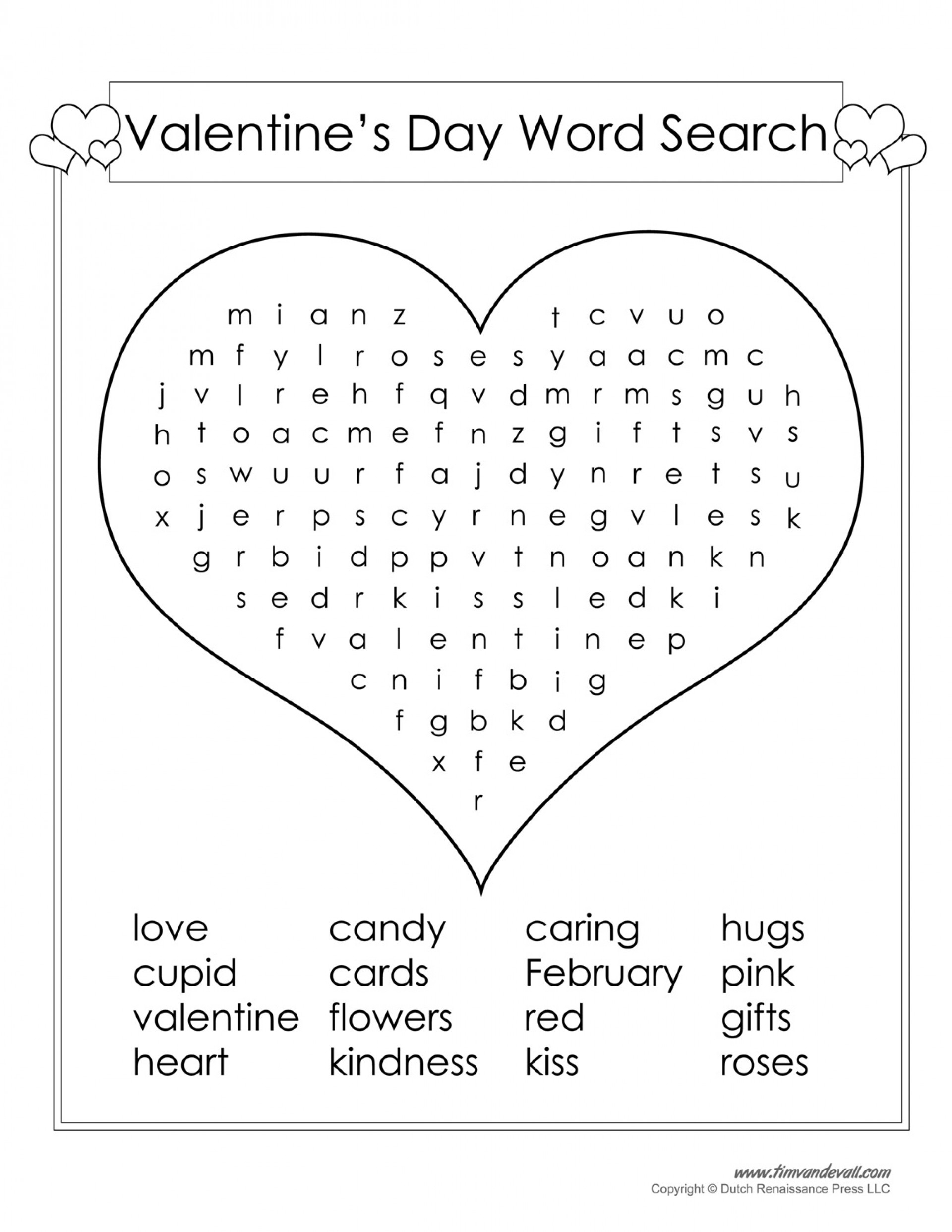 Valentines Day Word Search Large Light Pink Valentine S Crossword - Free Printable Valentine Word Search For Adults