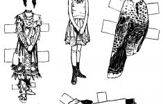 vintage kids printable thanksgiving paper dolls cut and color free printable paper dolls black and white Vintage Kids Printable - Thanksgiving Paper Dolls - Cut And Color - Free Printable Paper Dolls Black And White