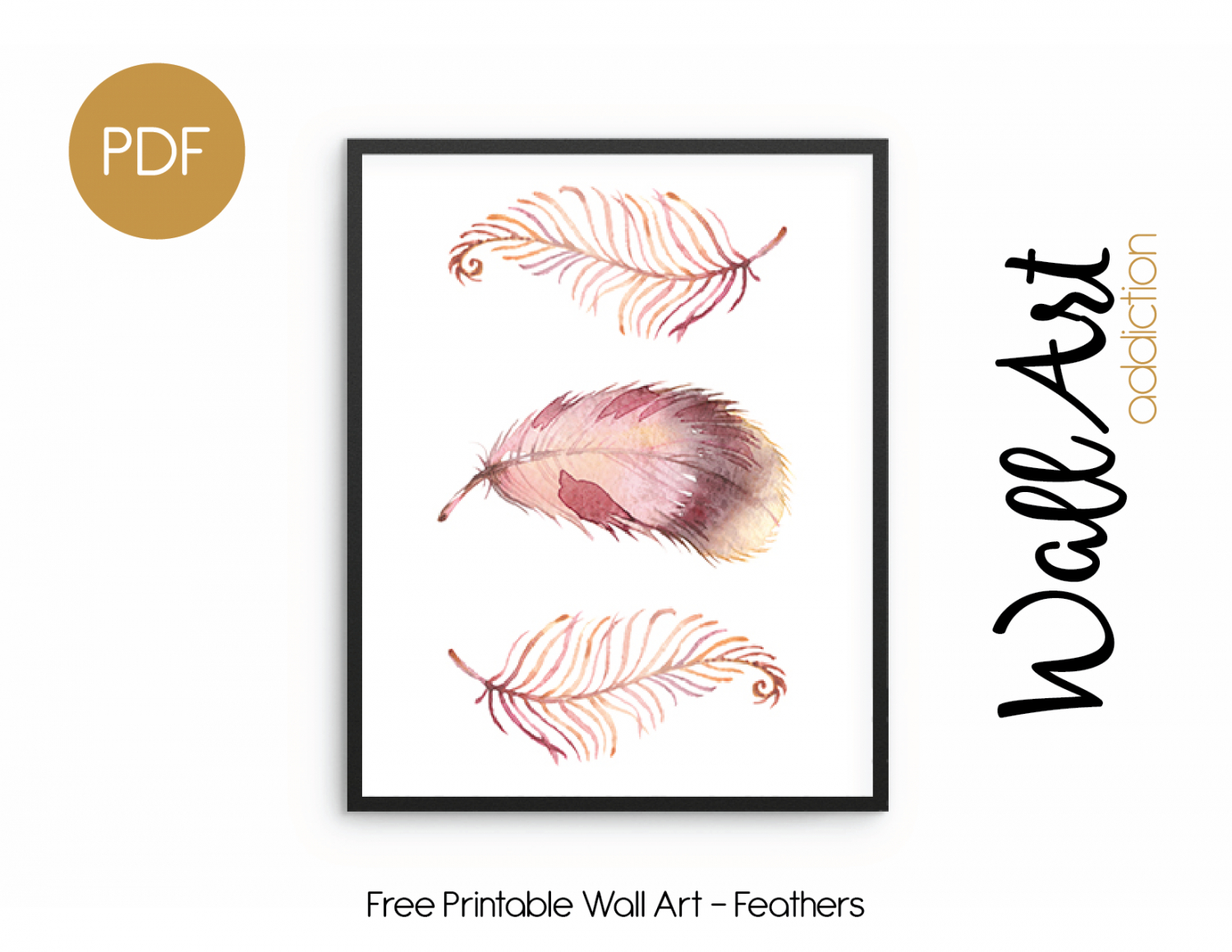 Wall Art Addiction | Feathers - Free Printable Art Pictures