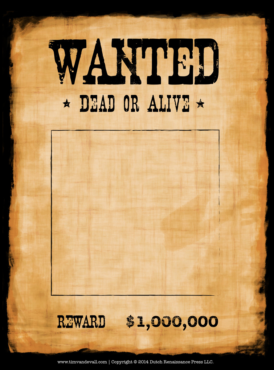 Free Printable Wanted Poster Invitations