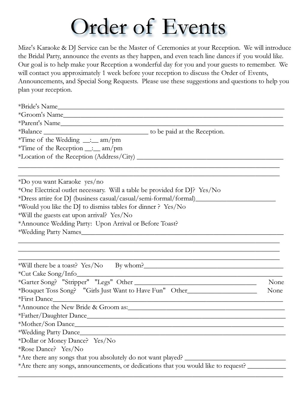 Wedding Itinerary Templates Free | Wedding Template | Projects To - Free Printable Itinerary
