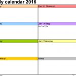 Weekly Calendar 2016 For Pdf   12 Free Printable Templates   Free Printable Pocket Planner 2016