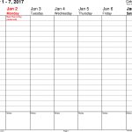 Weekly Calendar 2017 For Word   12 Free Printable Templates   Free Printable Weekly Planner 2017