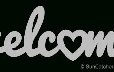 Welcome Heart – Pattern, Template, Stencil, Printable Word Art - Scroll Saw Patterns Free Printable