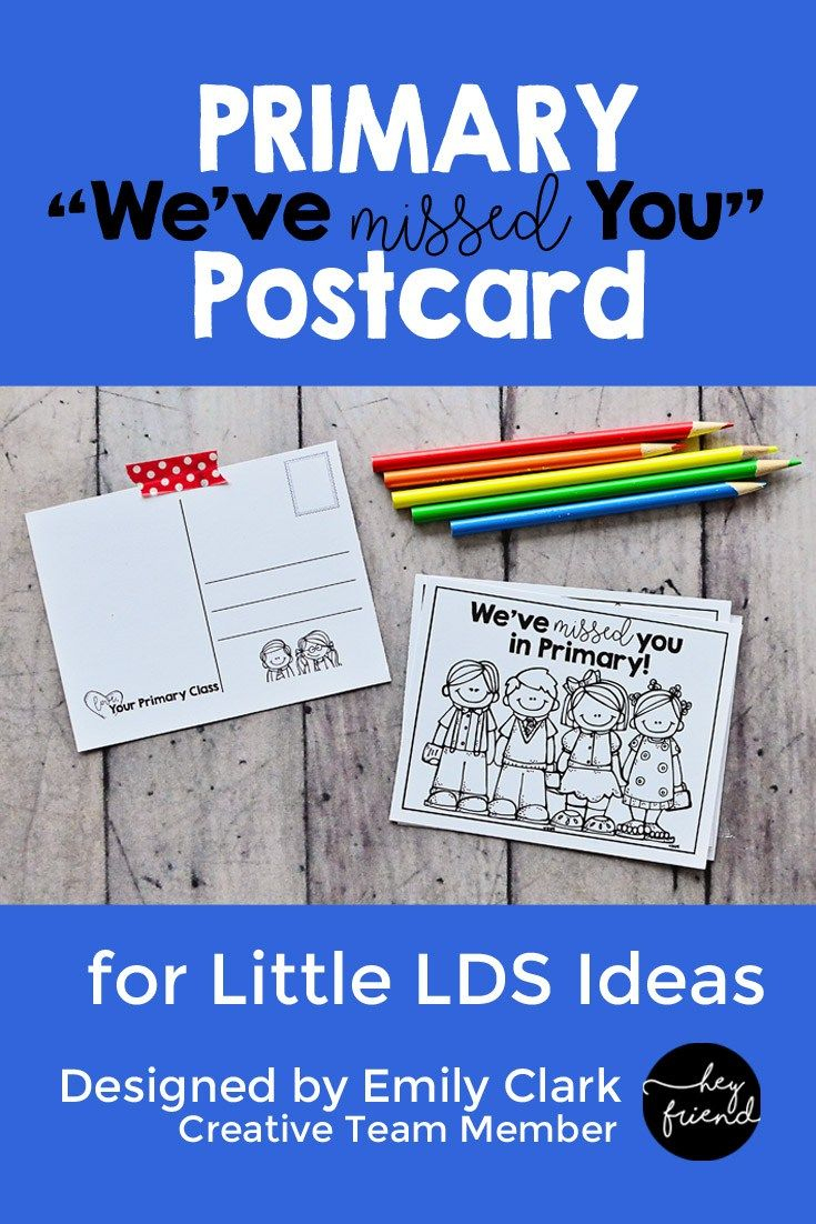 We&amp;#039;ve Missed You&amp;quot; Primary Postcard Printable:free Printable - Free Printable Sud