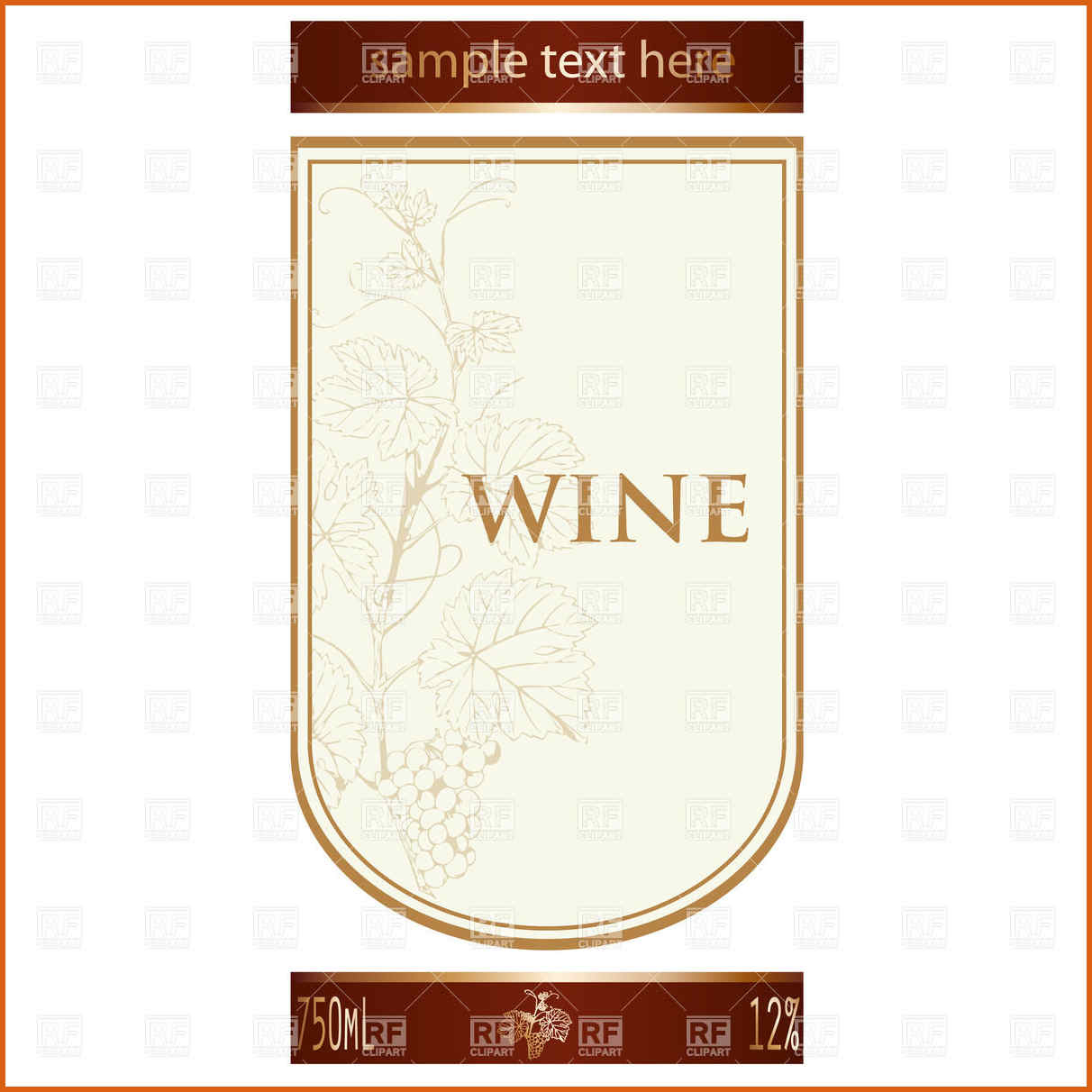 Wine Bottle With Different Blank Label Stock Illustration  Free - Free Printable Wine Labels