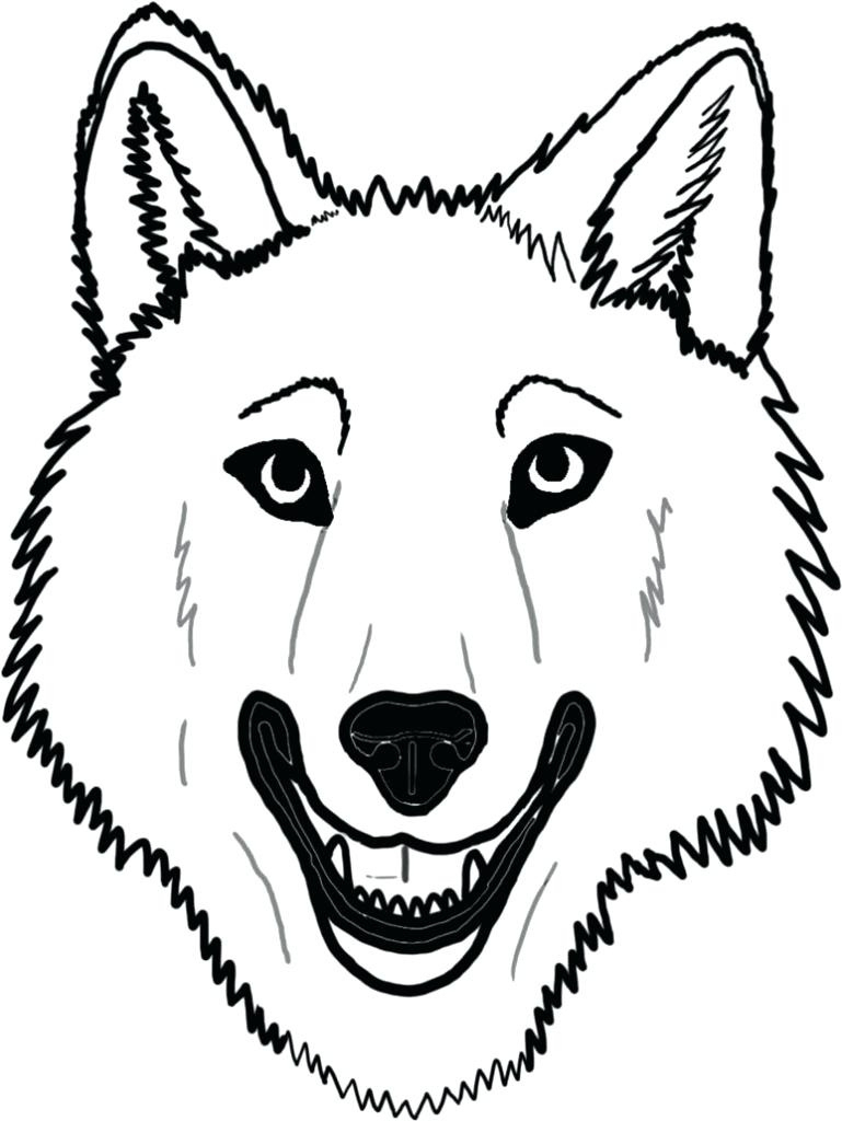 Wolf Face Coloring Pages To Print | Coloring For Kids 2018 With Free - Free Printable Wolf Face Mask