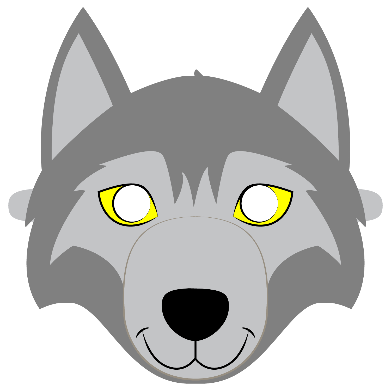 Wolf Mask Template | Free Printable Papercraft Templates - Free Printable Wolf Mask
