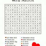 Word Search: I Love You (Free Printable)   Free Printable Word Puzzles