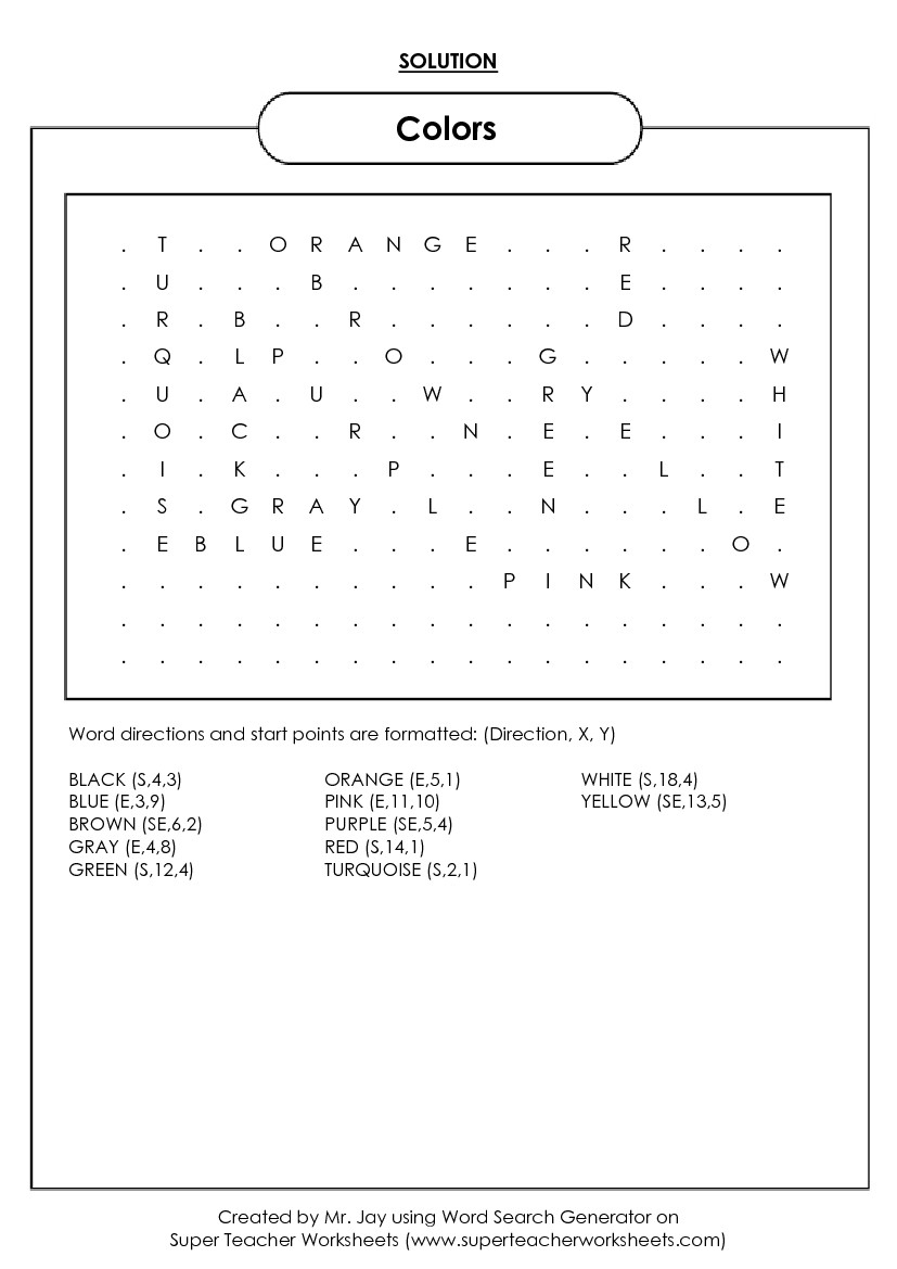 Word Search Puzzle Generator - Free Printable Test Maker For Teachers