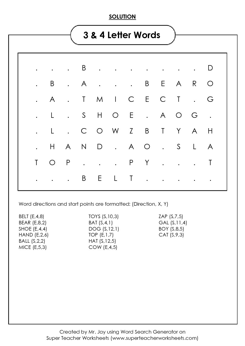 Word Search Puzzle Generator - Word Find Maker Free Printable